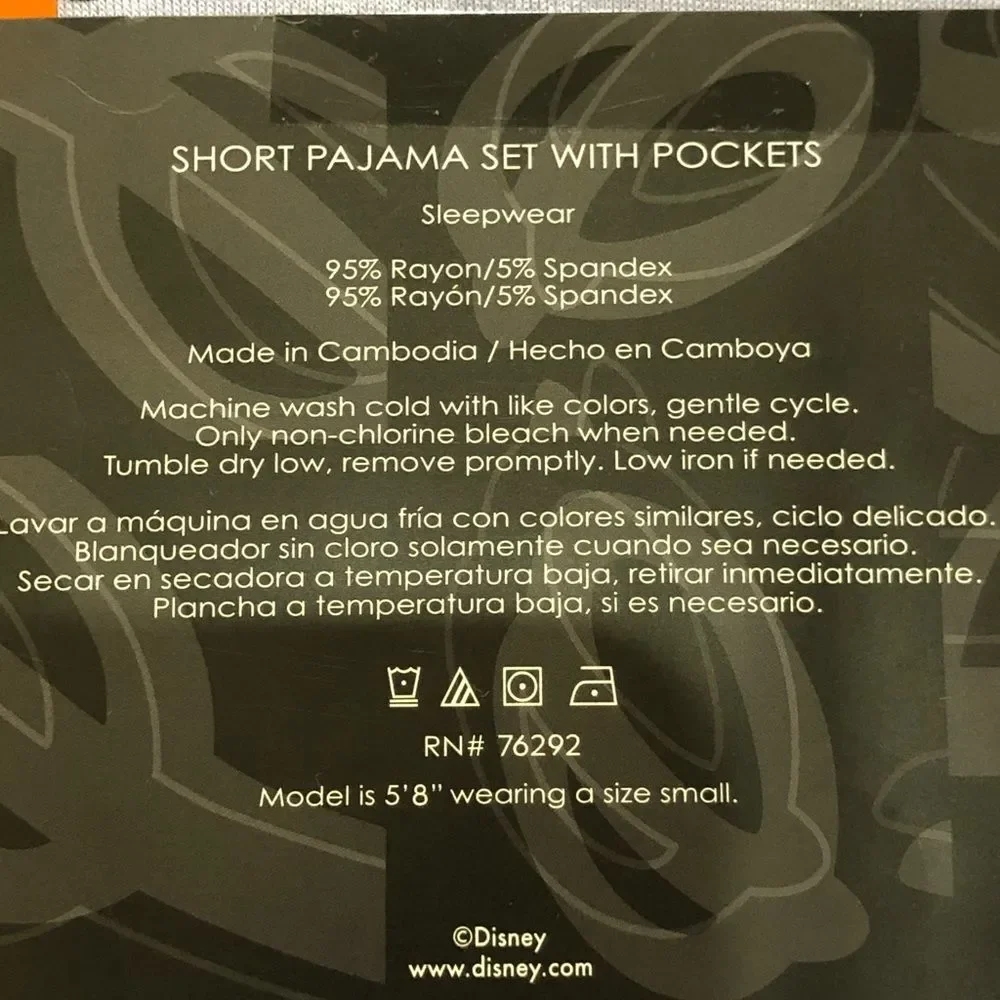 Blue  Disney short pajama set with‎ pockets - Picture 4 of 4